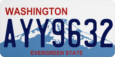 WA license plate AYY9632