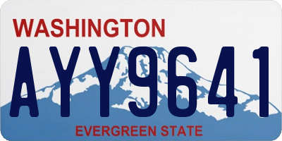 WA license plate AYY9641