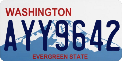 WA license plate AYY9642