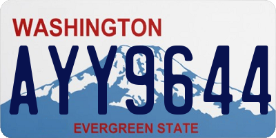 WA license plate AYY9644