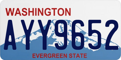 WA license plate AYY9652