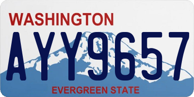 WA license plate AYY9657