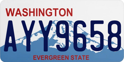 WA license plate AYY9658