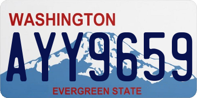 WA license plate AYY9659