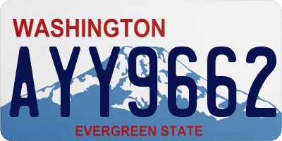 WA license plate AYY9662