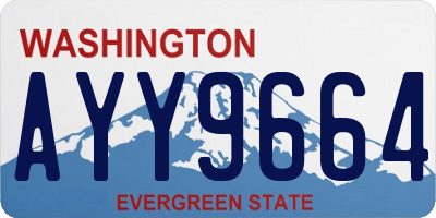 WA license plate AYY9664