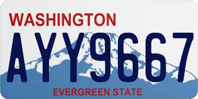 WA license plate AYY9667