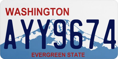 WA license plate AYY9674