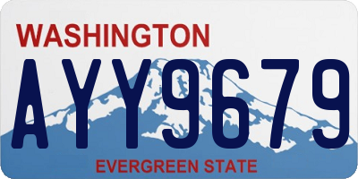 WA license plate AYY9679