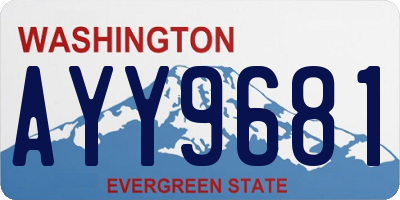 WA license plate AYY9681