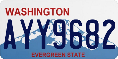 WA license plate AYY9682