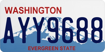 WA license plate AYY9688