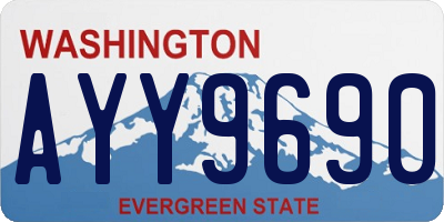 WA license plate AYY9690
