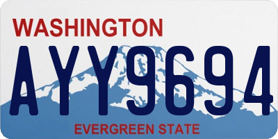 WA license plate AYY9694