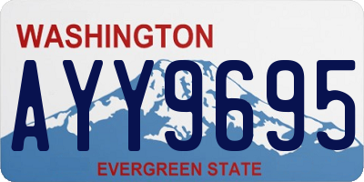 WA license plate AYY9695