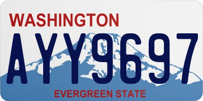 WA license plate AYY9697