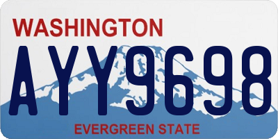 WA license plate AYY9698