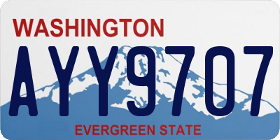 WA license plate AYY9707