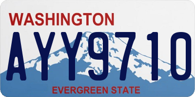 WA license plate AYY9710