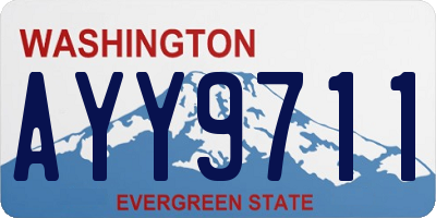 WA license plate AYY9711