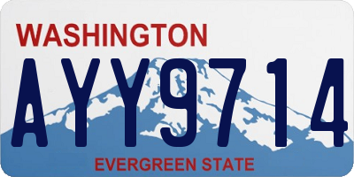 WA license plate AYY9714