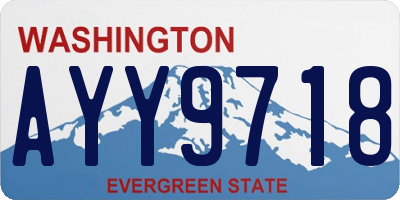 WA license plate AYY9718