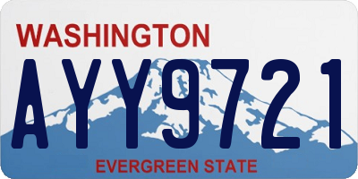 WA license plate AYY9721