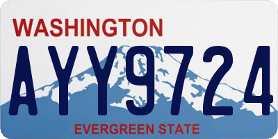 WA license plate AYY9724