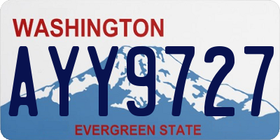 WA license plate AYY9727