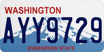 WA license plate AYY9729