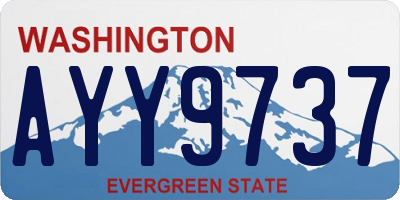 WA license plate AYY9737