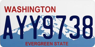 WA license plate AYY9738