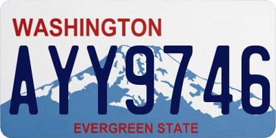 WA license plate AYY9746