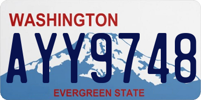 WA license plate AYY9748