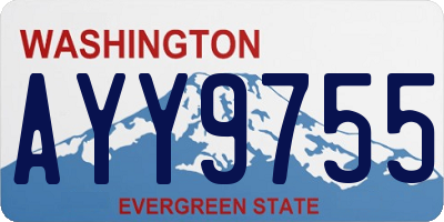 WA license plate AYY9755
