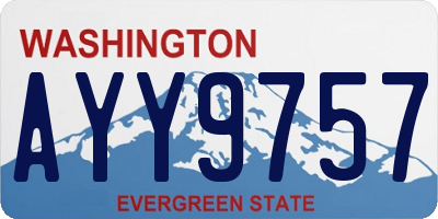 WA license plate AYY9757