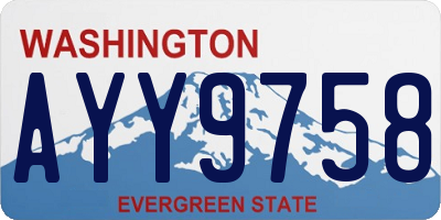 WA license plate AYY9758
