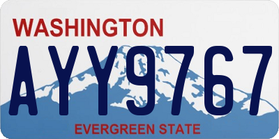 WA license plate AYY9767