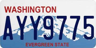 WA license plate AYY9775