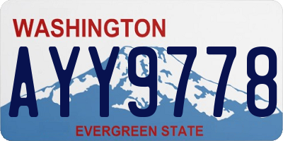 WA license plate AYY9778