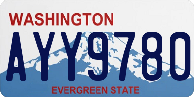 WA license plate AYY9780