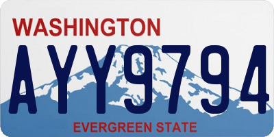 WA license plate AYY9794