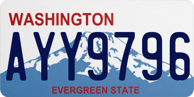 WA license plate AYY9796
