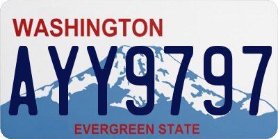 WA license plate AYY9797