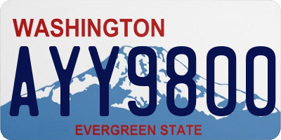 WA license plate AYY9800