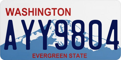 WA license plate AYY9804