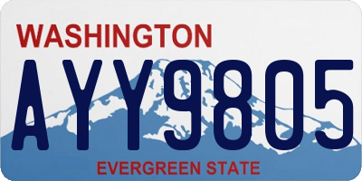 WA license plate AYY9805