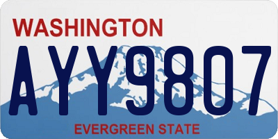 WA license plate AYY9807
