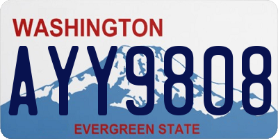 WA license plate AYY9808