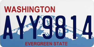 WA license plate AYY9814